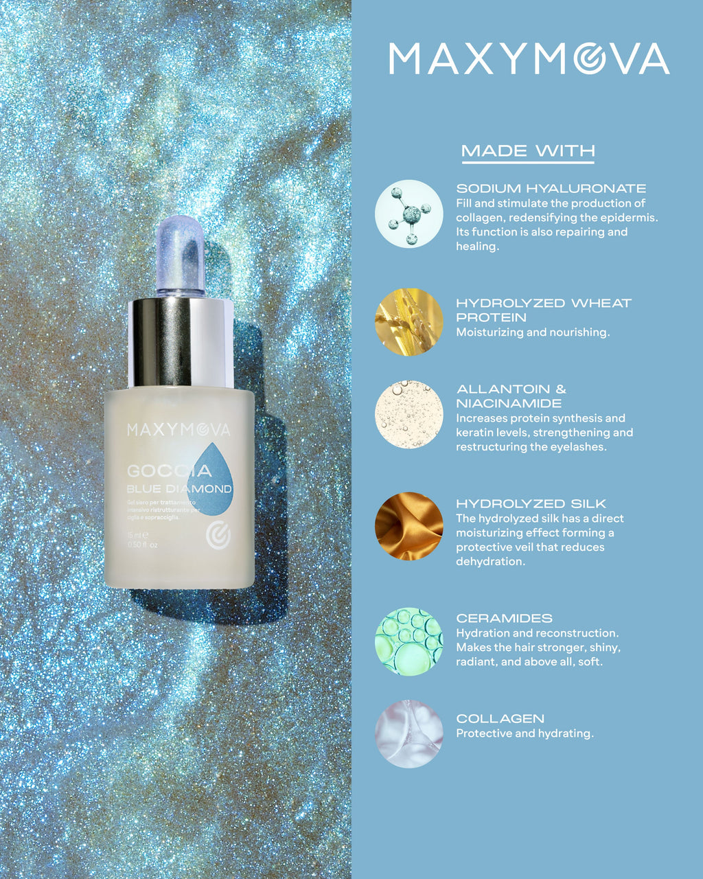 GOCCIA BLUE DIAMOND LASH & BROW SERUM MAXYMOVA